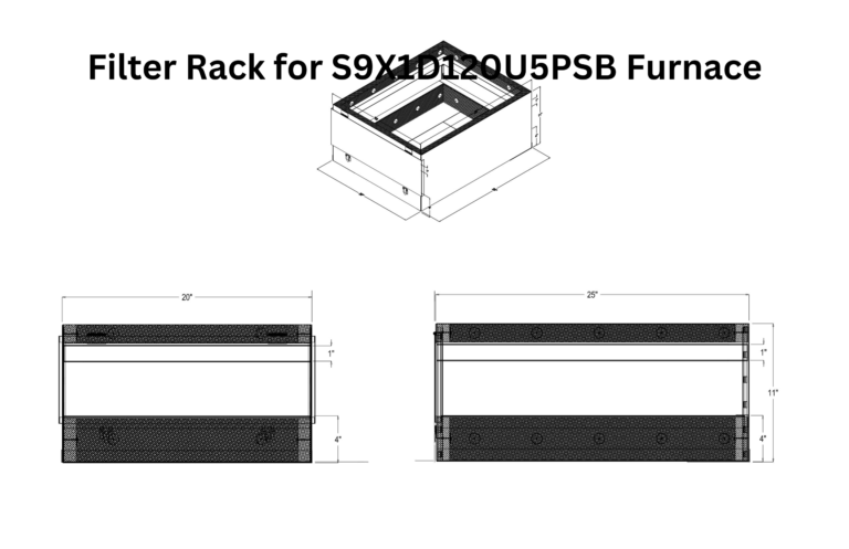 Filter Rack for S9X1D120U5PSB Furnace